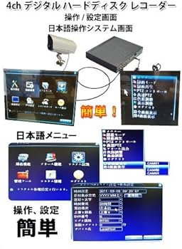 Amazon.co.jp: SUNNY 防犯カメラ専用4CHデジタルレコーダー カメラ4台